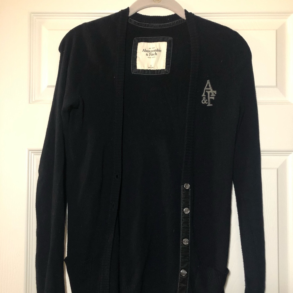 Abercrombie & Fitch Navy long cardigan sweater S